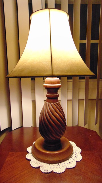 Houten lamp afbeelding